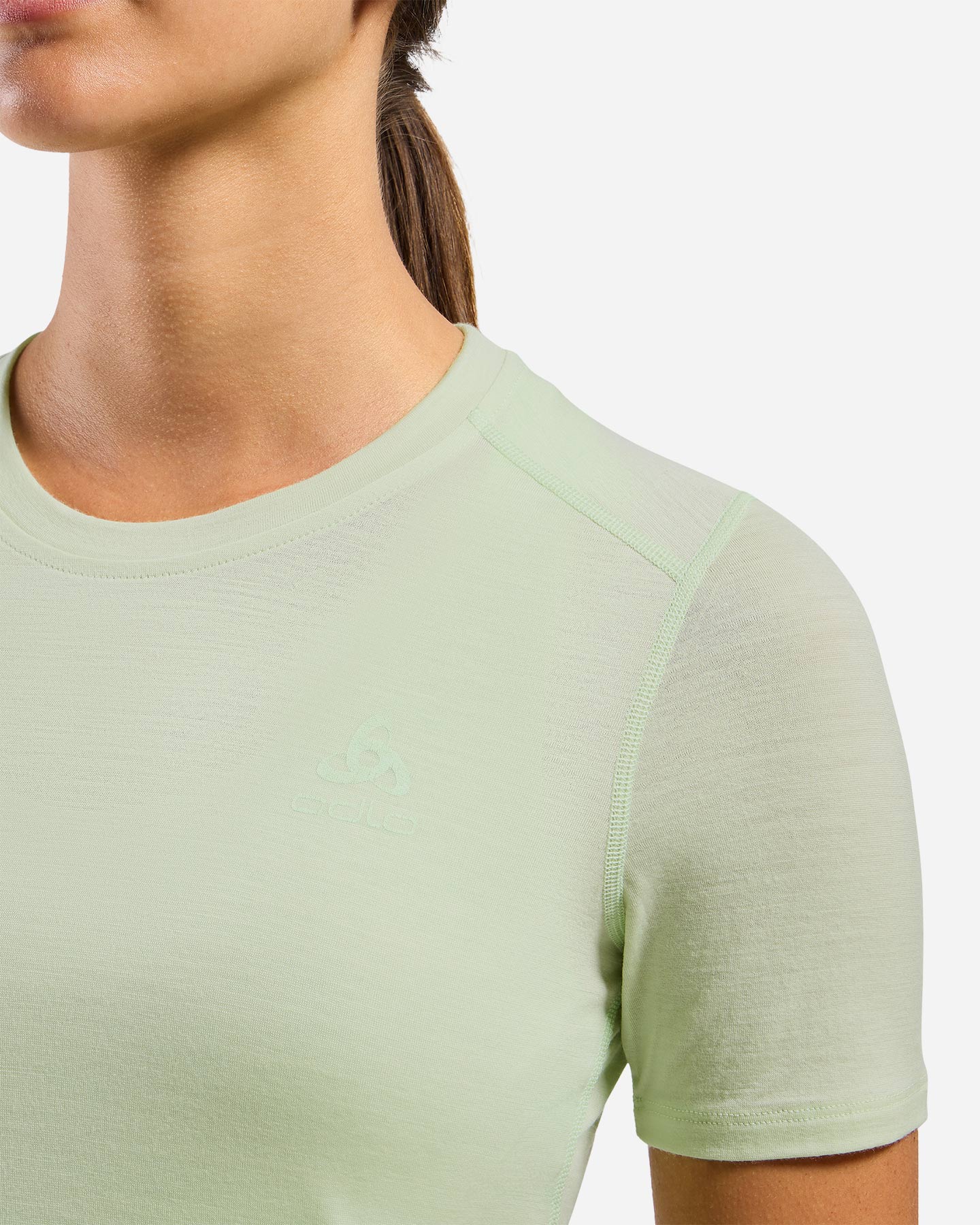 Maglia intimo tecnico ODLO MERINO 160 W - Verde - 5 | Cisalfa Sport