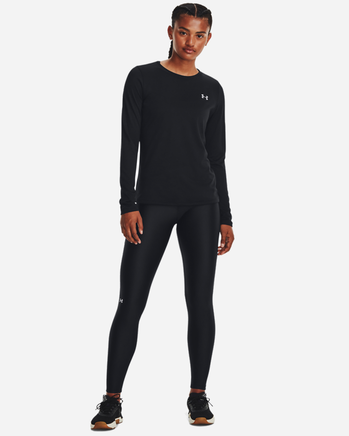 Leggings UNDER ARMOUR HEATGEAR LOGO W - Nero - 2 | Cisalfa Sport