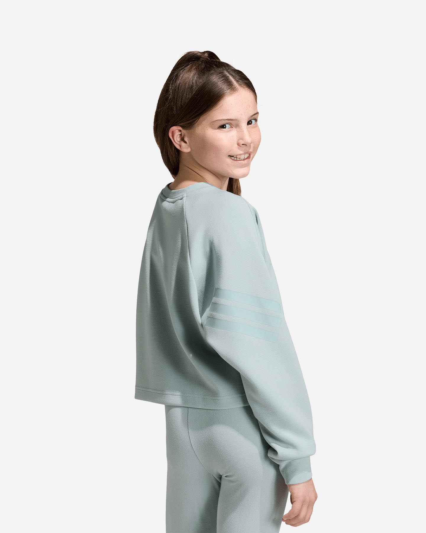 Felpa ADIDAS FUTURE ICONS 3STRIPES JR - Azzurro - 2 | Cisalfa Sport