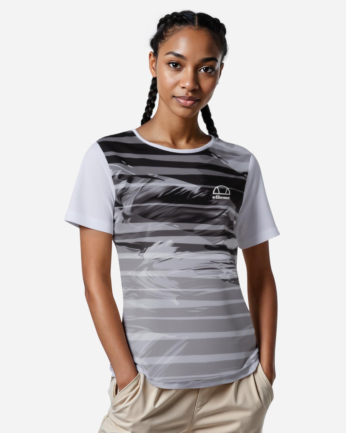 T-shirt tennis ELLESSE BOUNCE W - Bianco - 3 | Cisalfa Sport