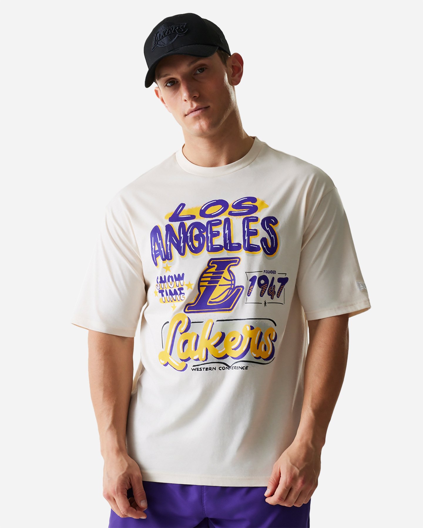 Maglia basket NEW ERA GRAPHIC LOS ANGELES LAKERS M - Bianco - 0 | Cisalfa Sport