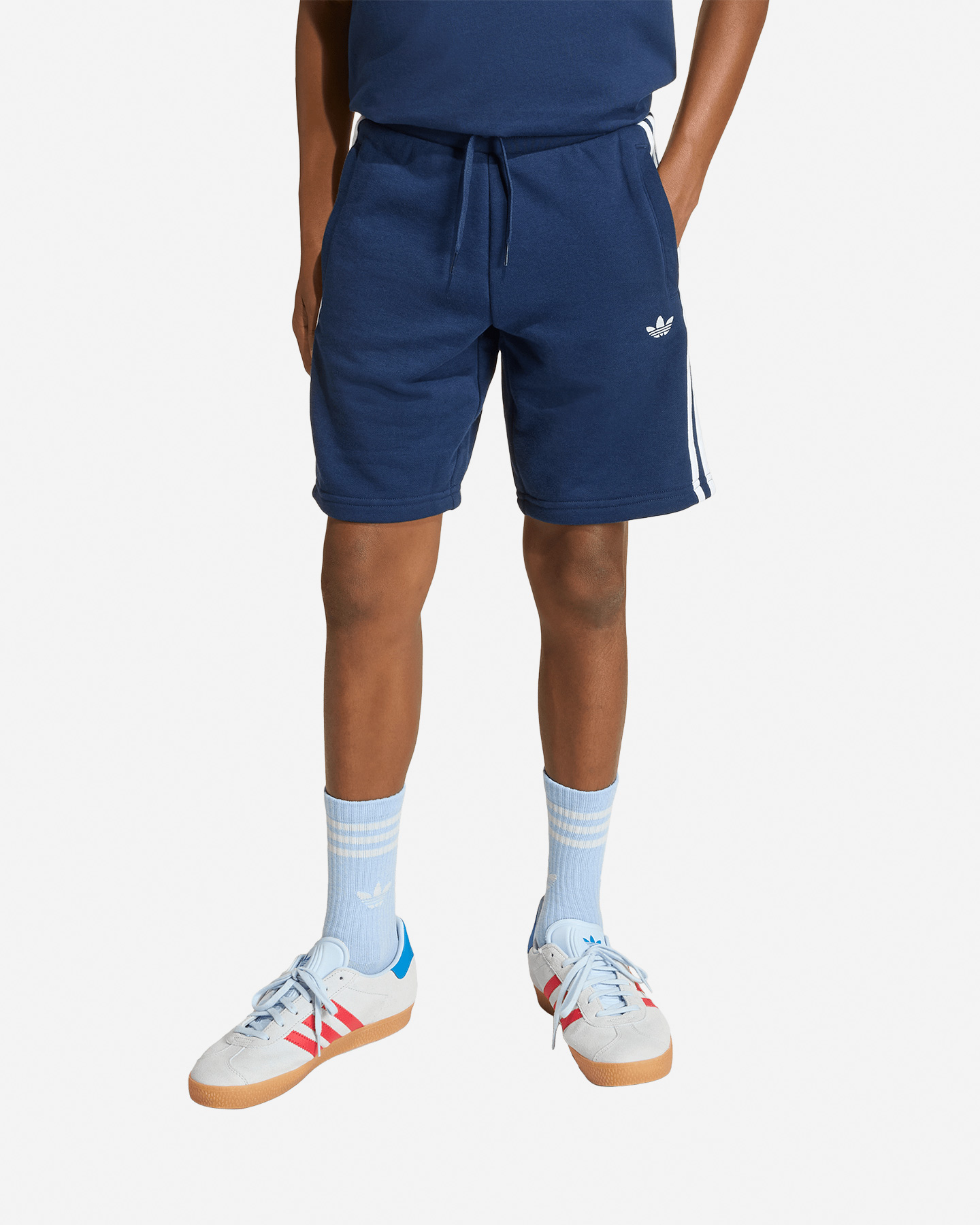 Pantaloncini ADIDAS 3STRIPES JR - Blu - 1 | Cisalfa Sport