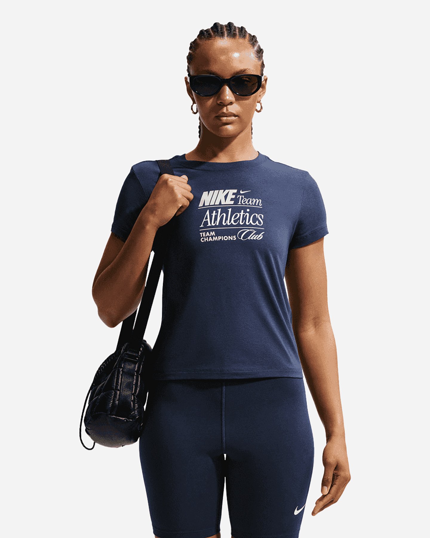 T-shirt NIKE CHILL CROP PRINTED W - Blu - 0 | Cisalfa Sport