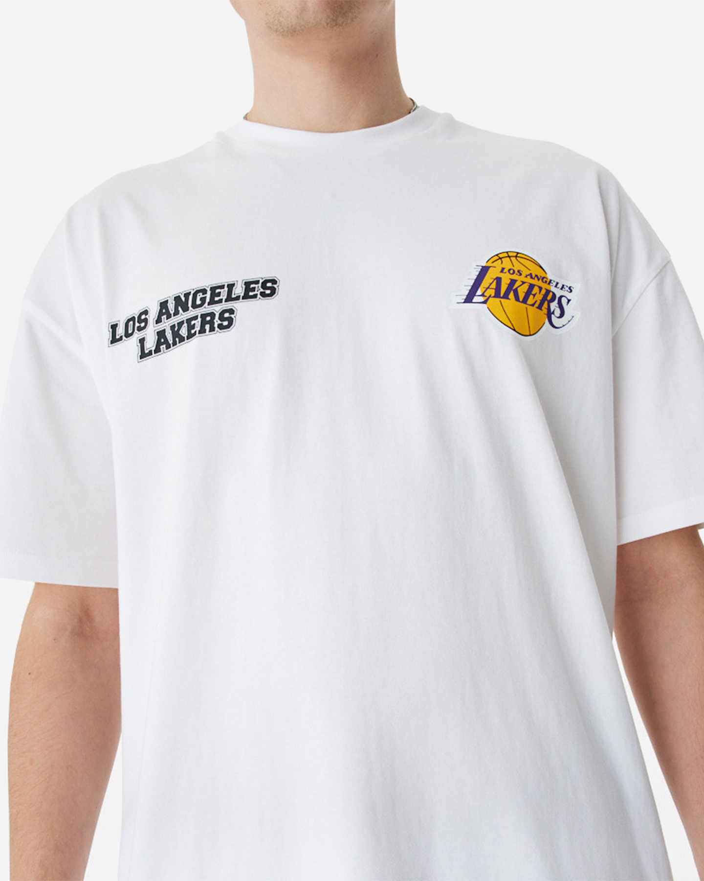 T-shirt NEW ERA LARGE GRAPHIC BP LOS ANGELES LAKERS M - Bianco - 2 | Cisalfa Sport