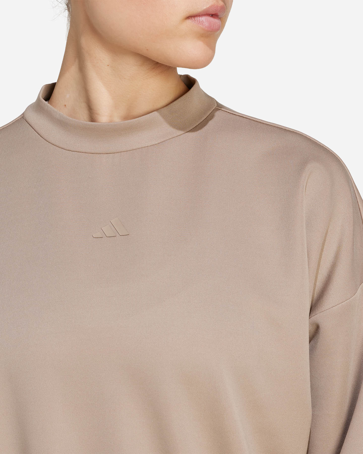 Felpa training ADIDAS YOGA CREW COVER-UP W - Marrone - 4 | Cisalfa Sport