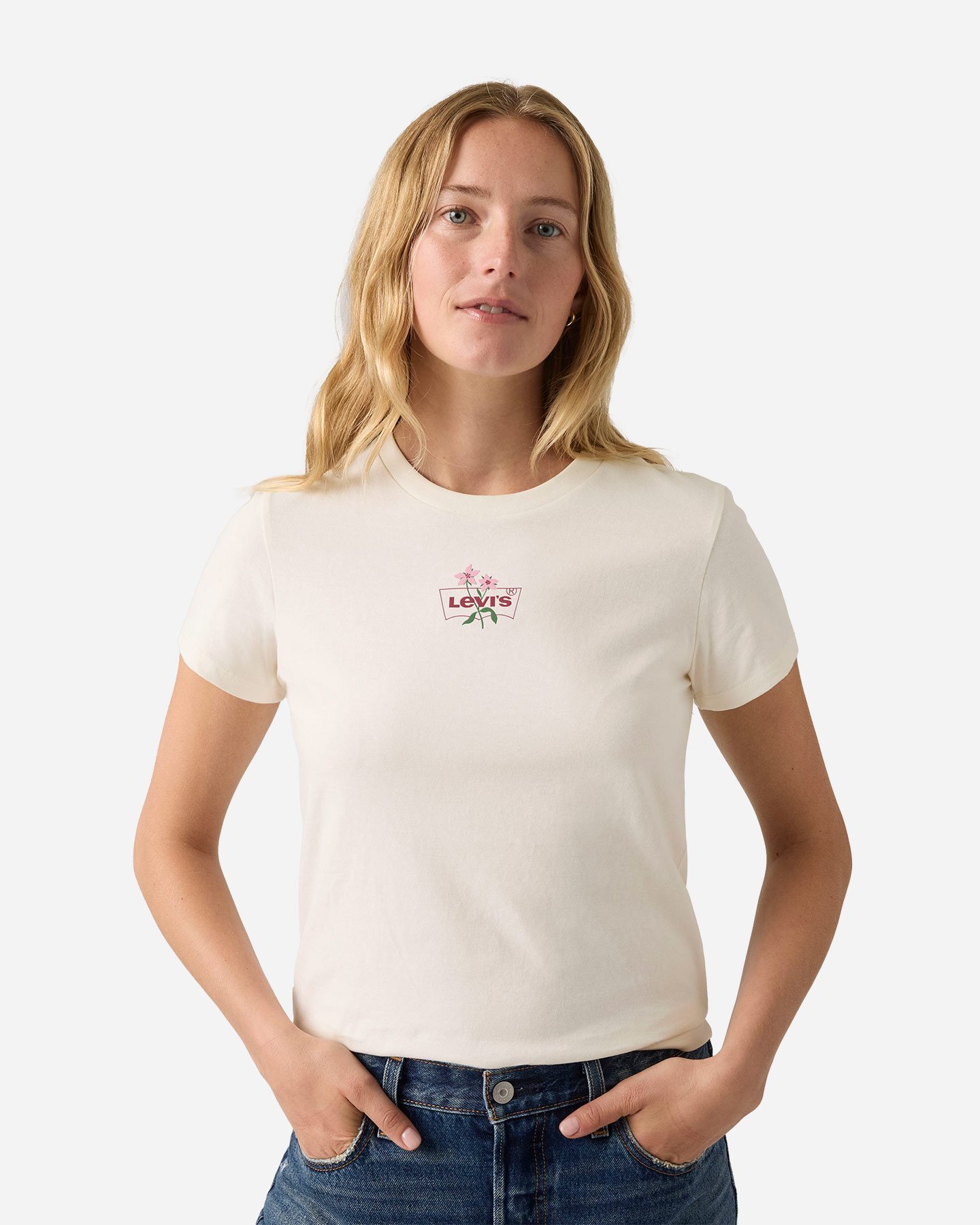 T-shirt LEVI'S BATWING FLOWERS W - Bianco - 3 | Cisalfa Sport