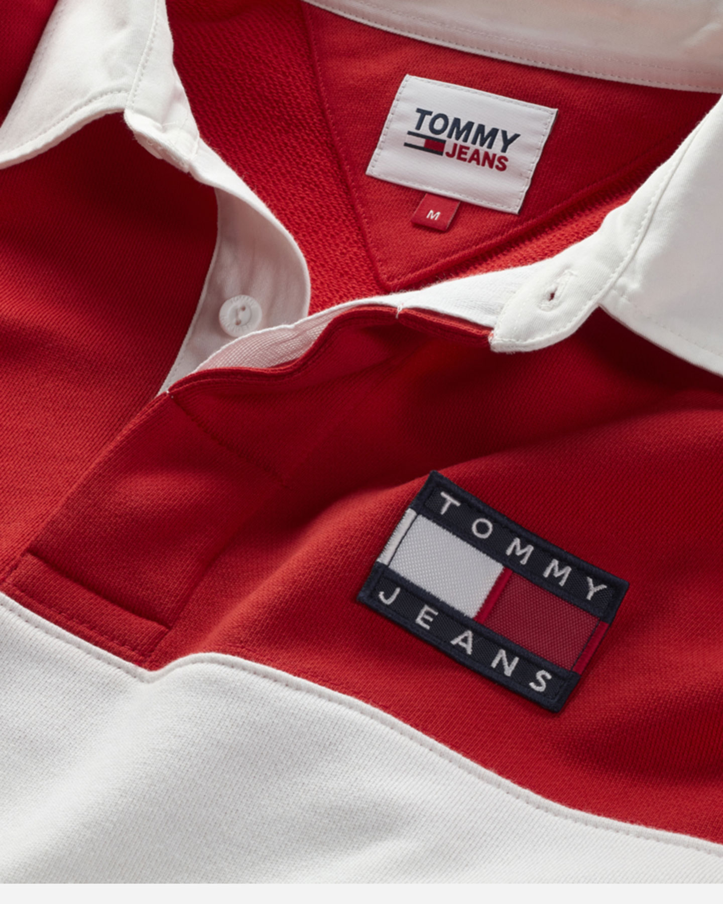 Felpa TOMMY HILFIGER SKATER BLOCK RUGBY M - Rosso - 2 | Cisalfa Sport