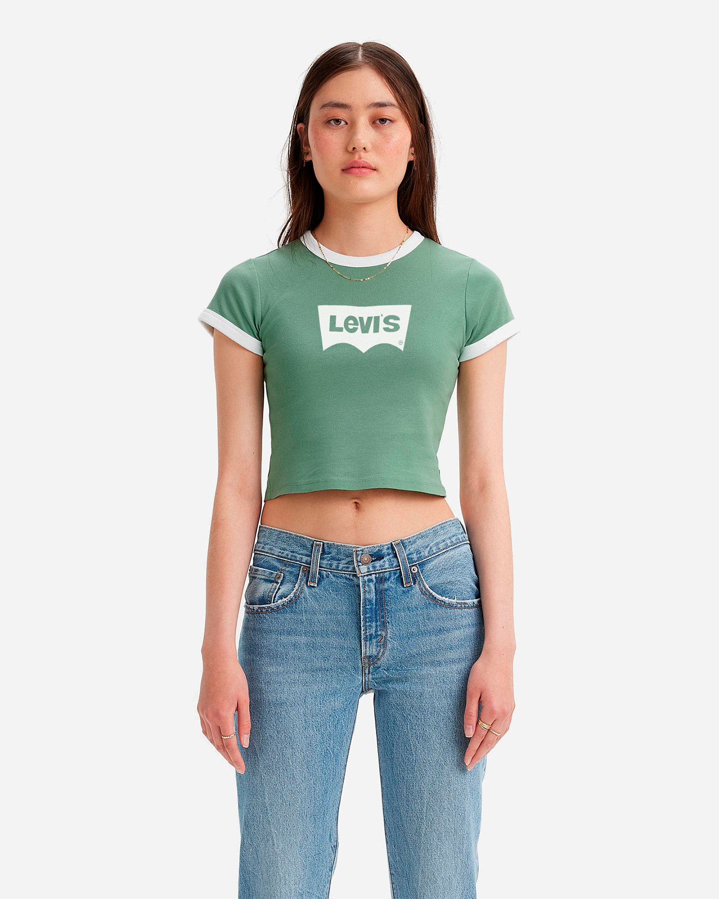 T-shirt LEVI'S CROP COLLEGE W - Verde - 0 | Cisalfa Sport