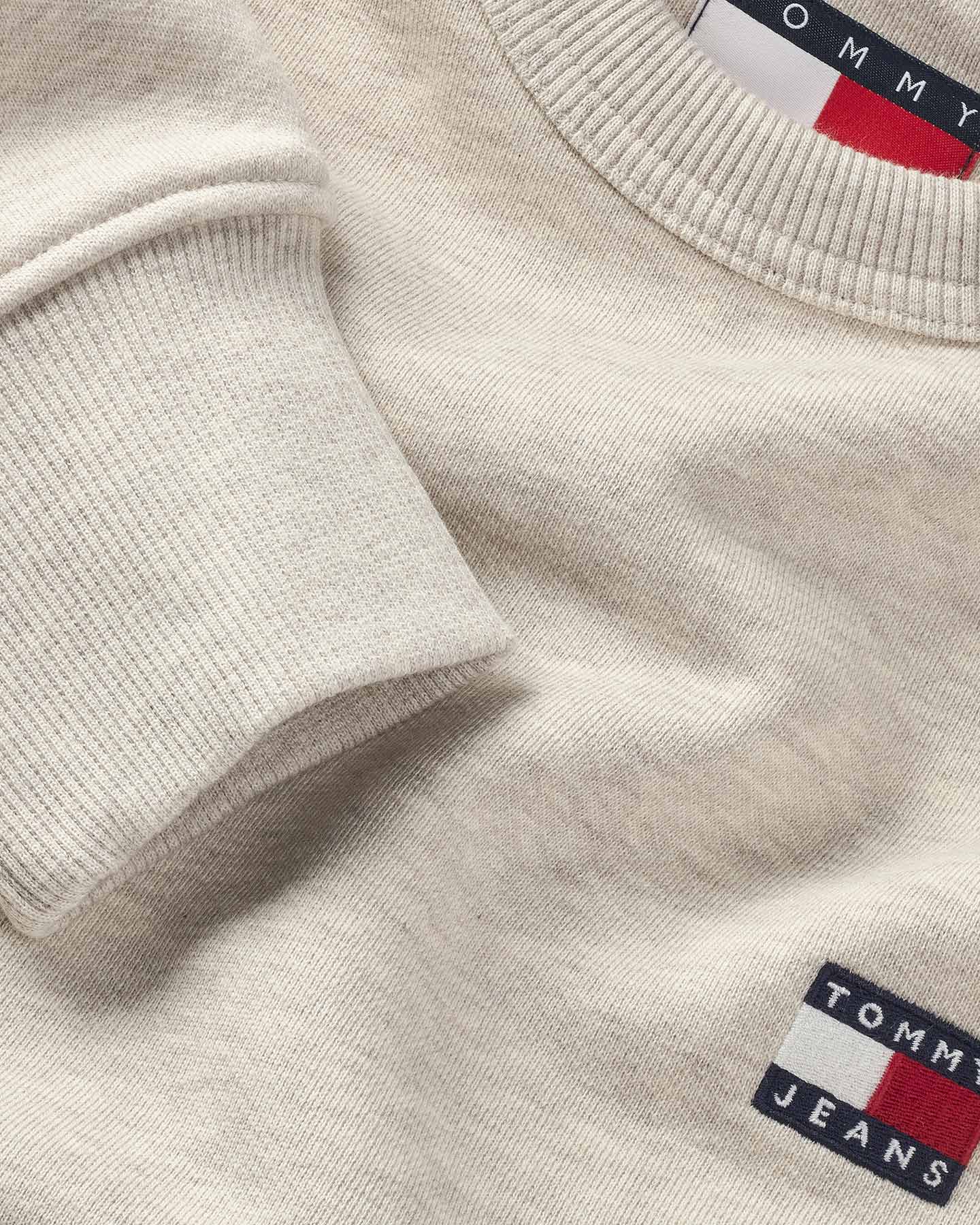 Felpa TOMMY HILFIGER REGULAR BADGE M - Beige - 4 | Cisalfa Sport