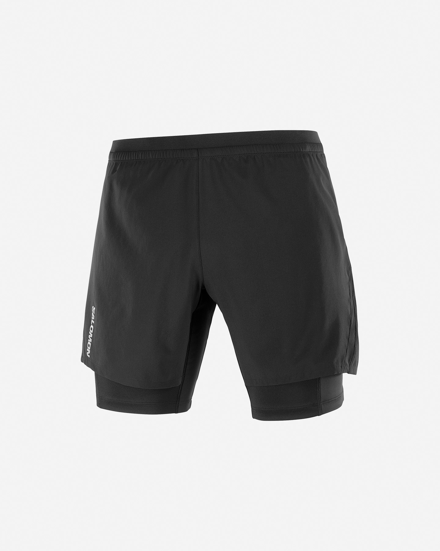 Short running SALOMON CROSSRUN TWINSKIN M - Nero - 1 | Cisalfa Sport