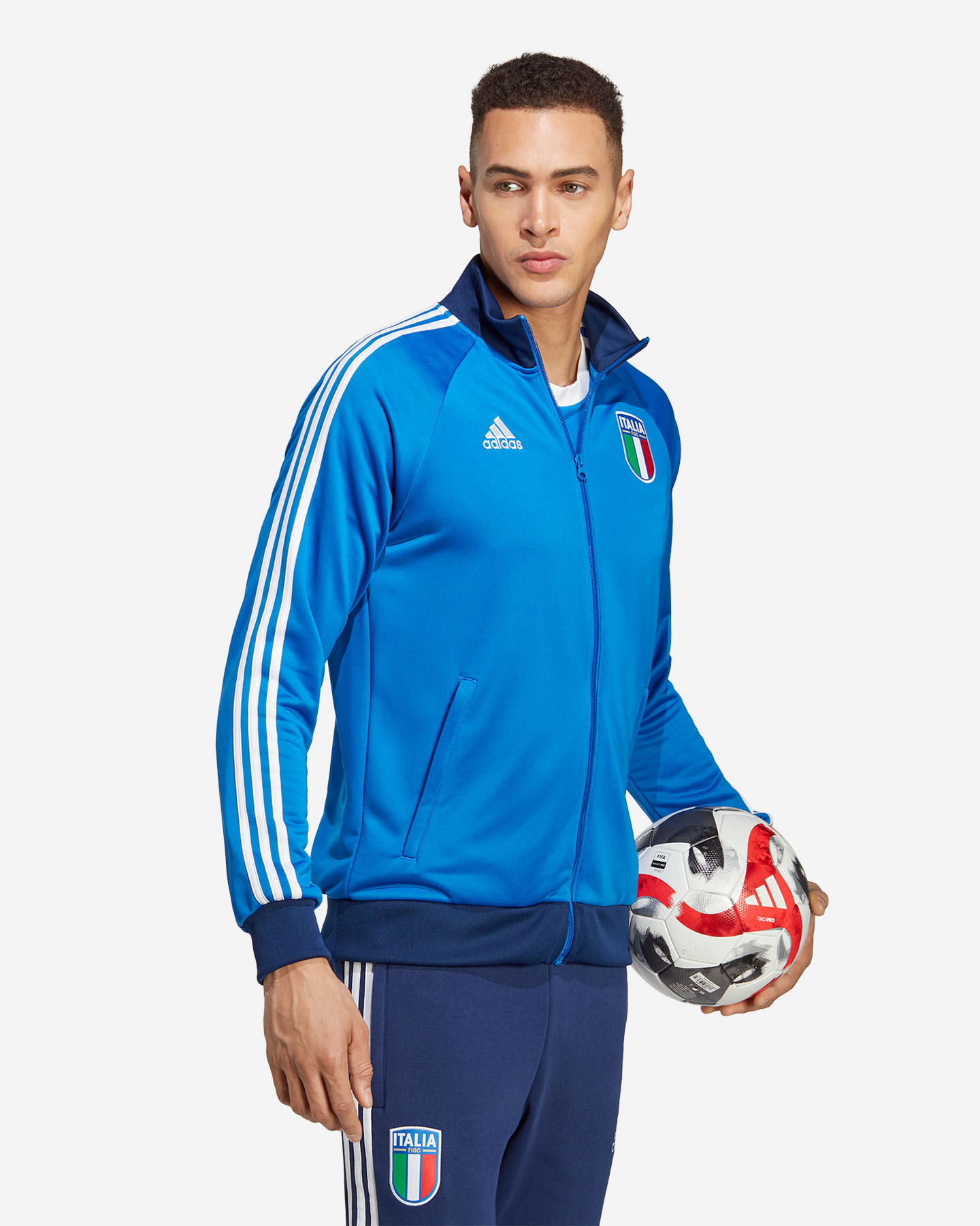 Abbigliamento calcio ufficiale ADIDAS ITALIA FIGC DNA TT M - Blu - 3 | Cisalfa Sport