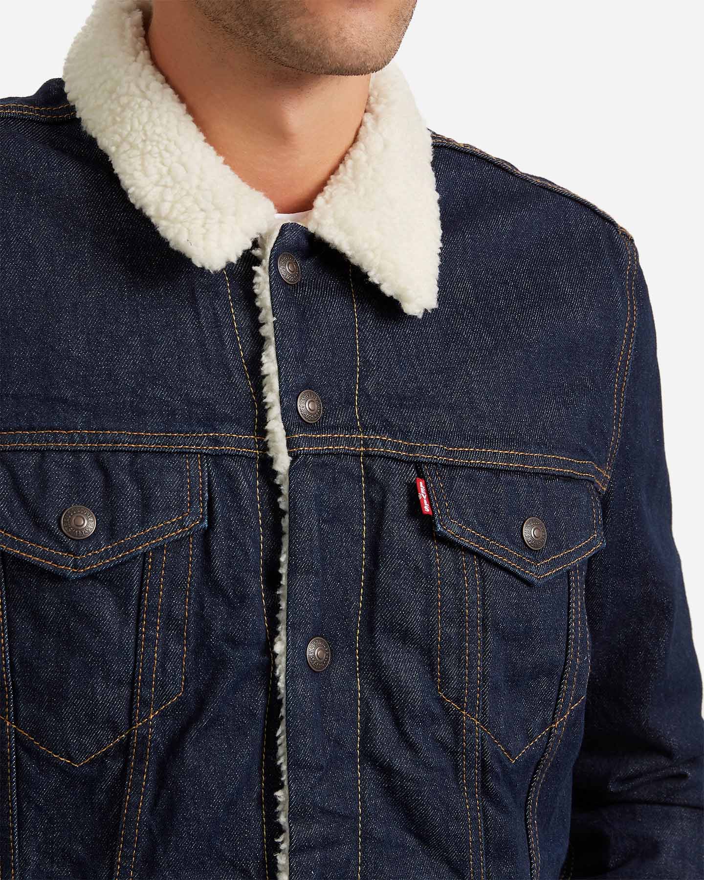Giubbotto LEVI'S SHERPA TRUCKER JACKET M - Blu - 4 | Cisalfa Sport