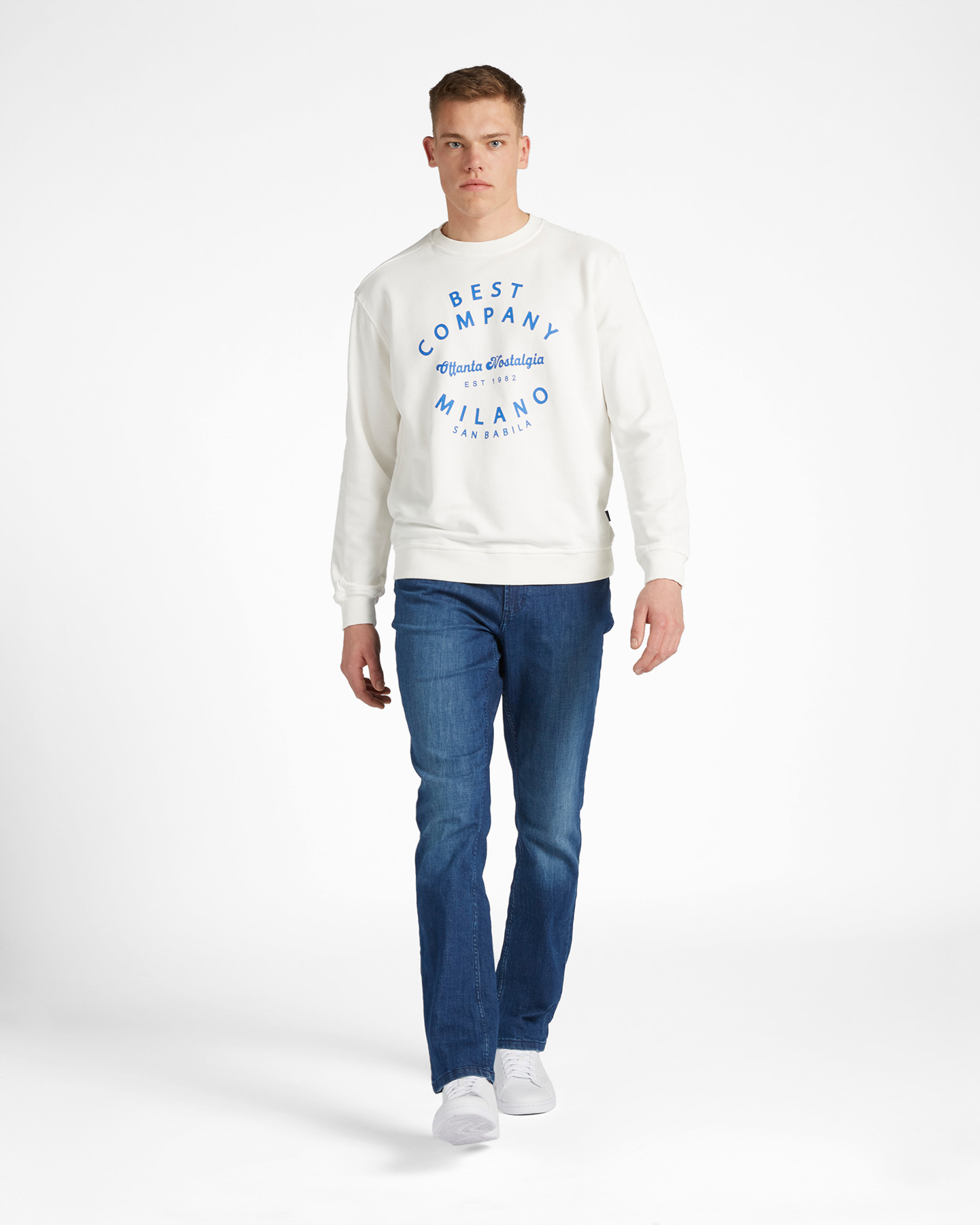 Felpa BEST COMPANY OTTANTA NOSTALGIA M - Bianco - 3 | Cisalfa Sport
