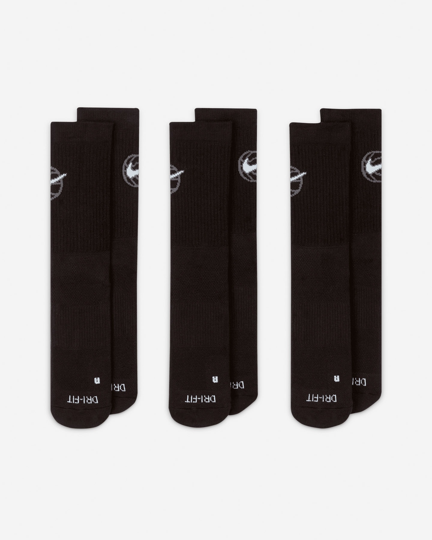 Calzettoni basket NIKE EVERYDAY CREW 3PACK - Nero - 2 | Cisalfa Sport
