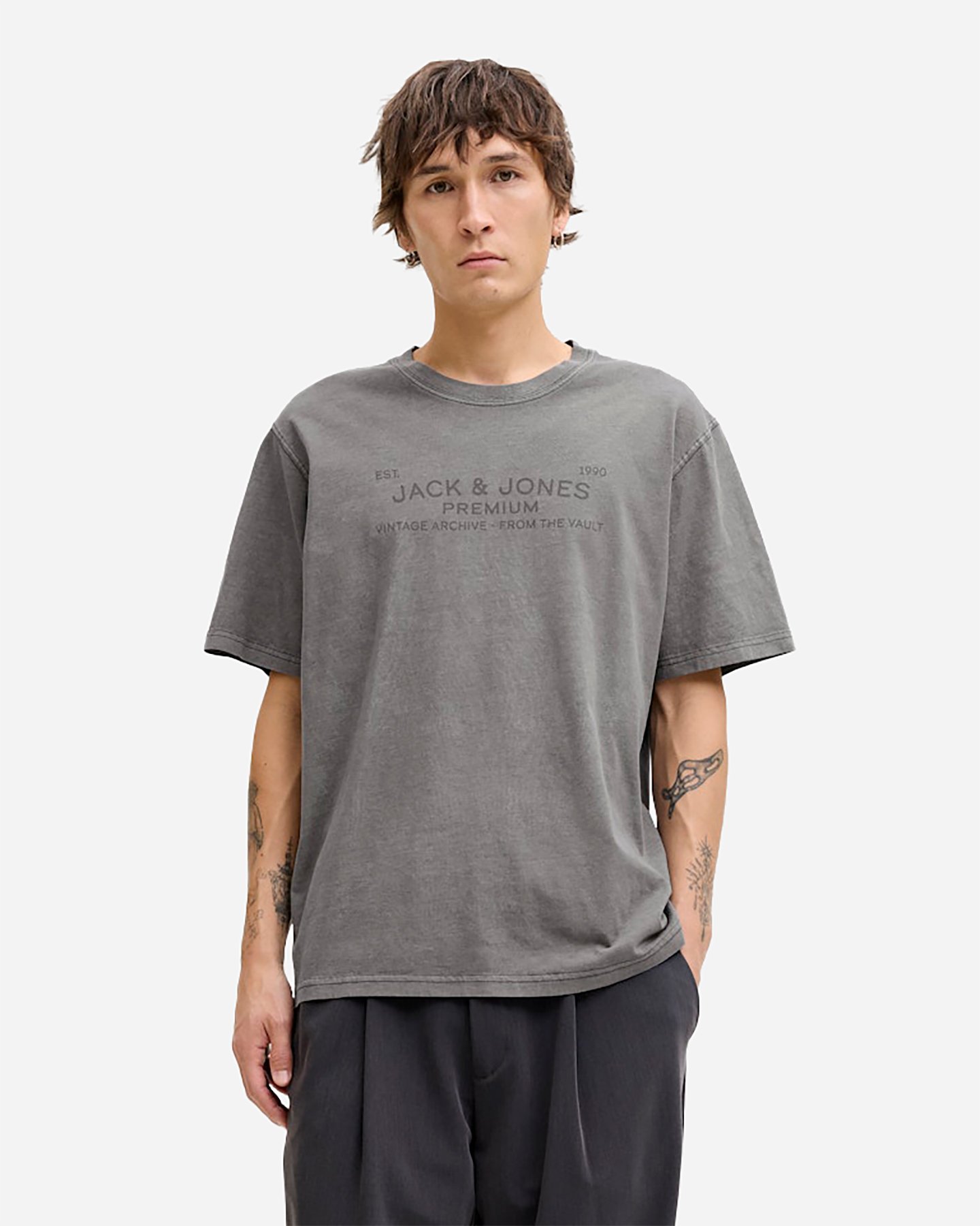 T-shirt JACK & JONES AIDEN M - Grigio - 1 | Cisalfa Sport