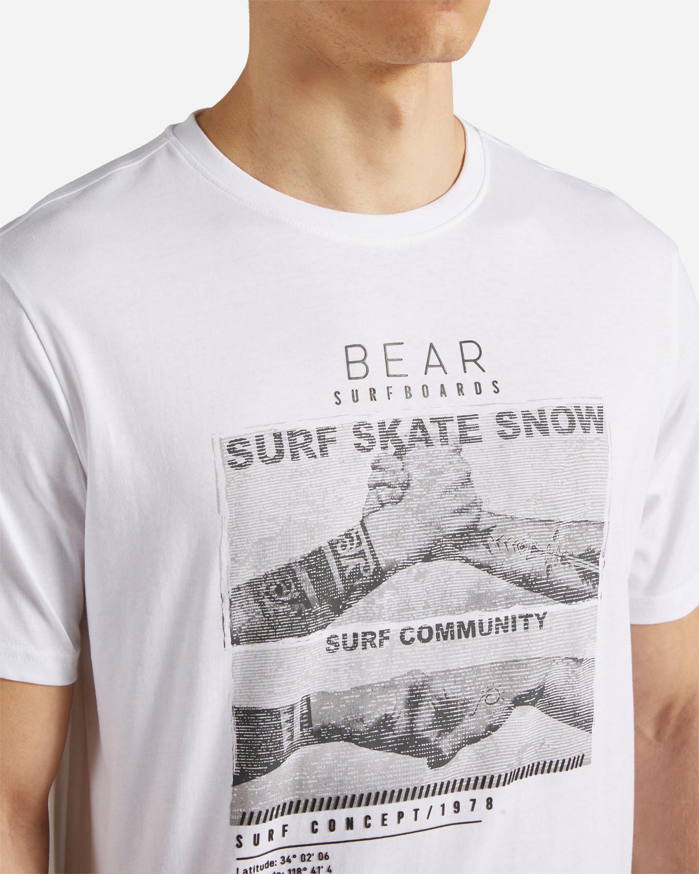T-shirt BEAR HERITAGE M - Bianco - 4 | Cisalfa Sport