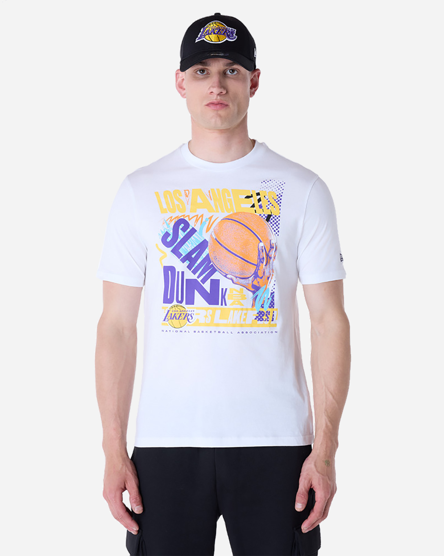 Abbigliamento basket NEW ERA FONT GRAPHIC LAKERS M - Bianco - 0 | Cisalfa Sport