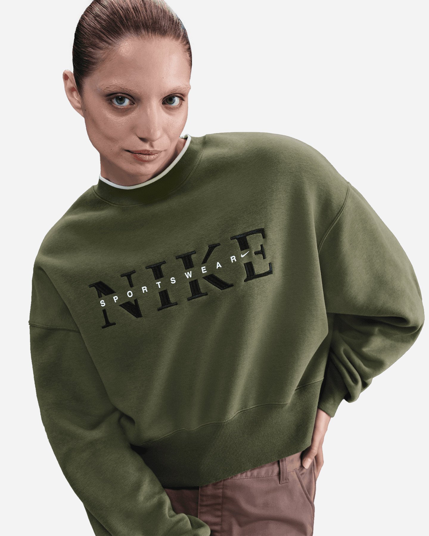 Felpa NIKE BIG LOGO PHOENIX W - Verde - 3 | Cisalfa Sport