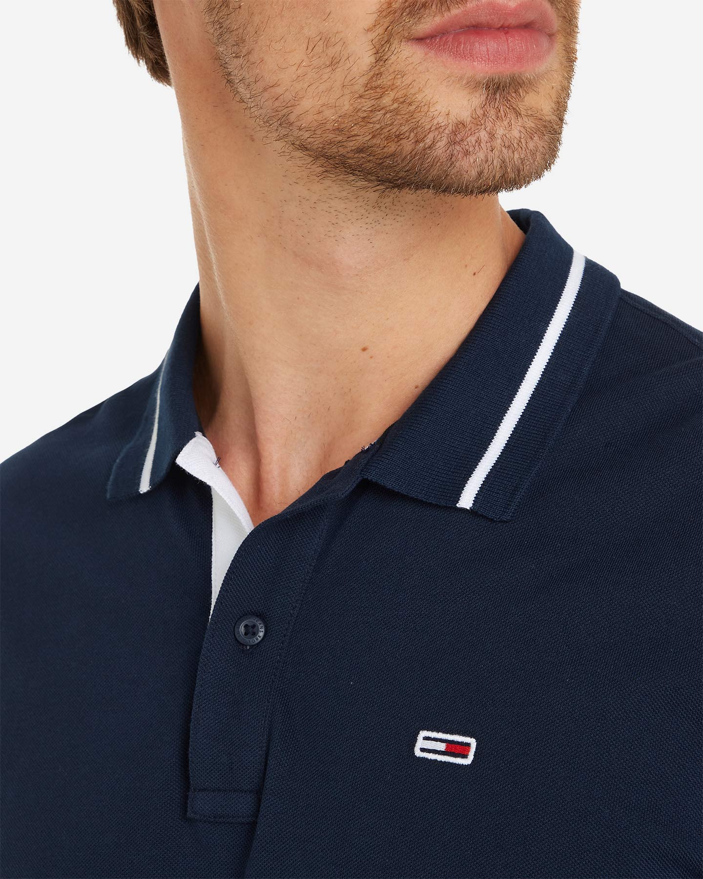 Polo TOMMY HILFIGER TIPPING M - Blu Navy - 4 | Cisalfa Sport