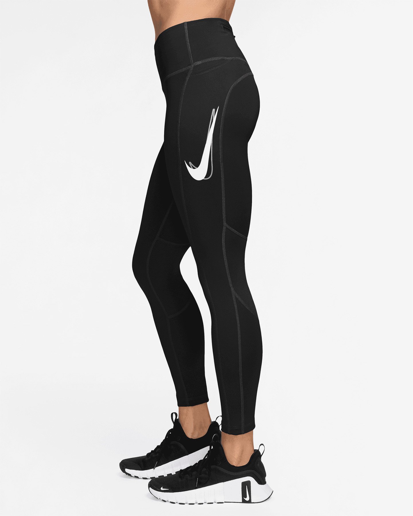 Fuseaux running NIKE FAST DRI FIT 7/8 SWOOSH W - Nero - 1 | Cisalfa Sport