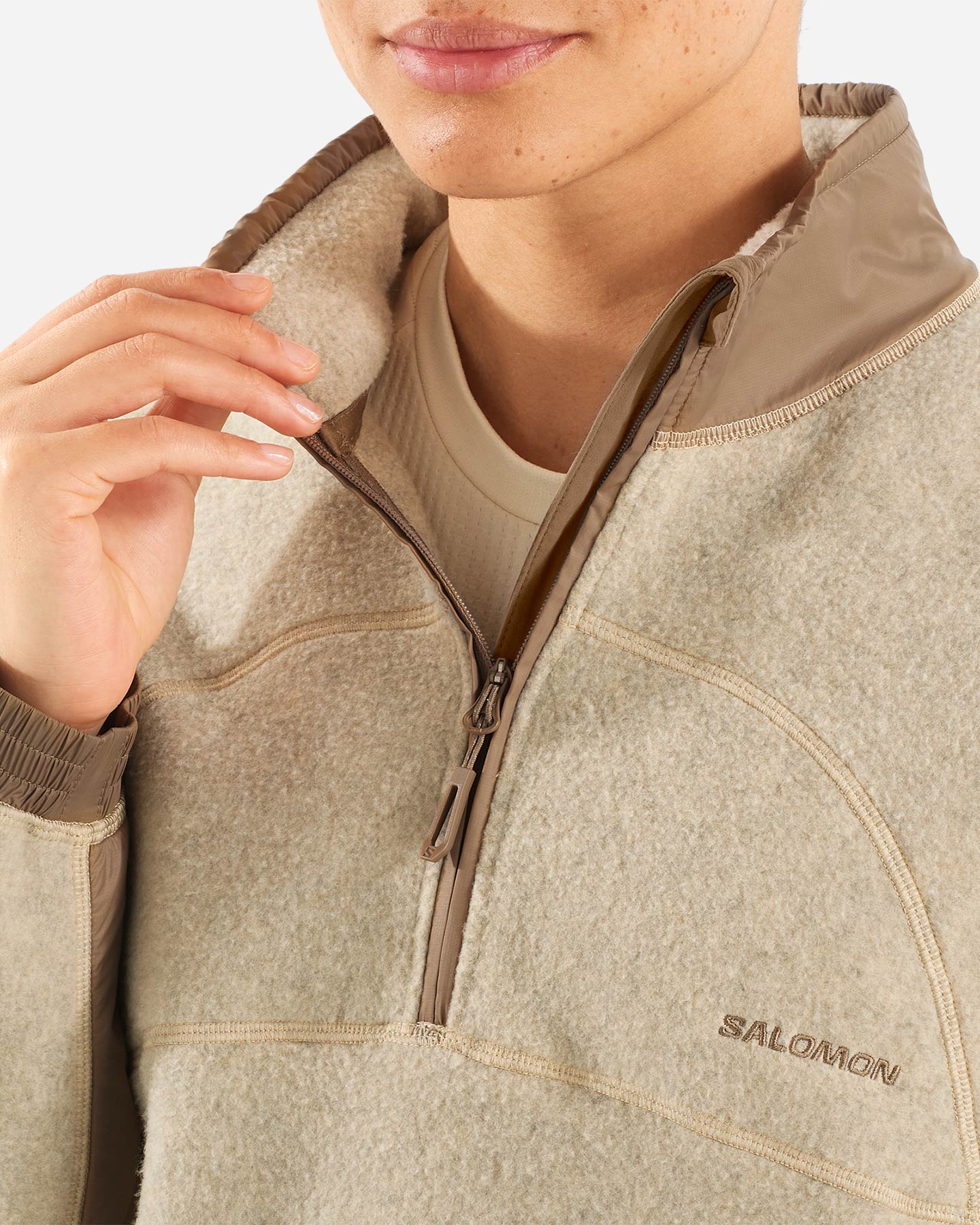 Pile SALOMON CHROMA CROP W - Beige - 4 | Cisalfa Sport