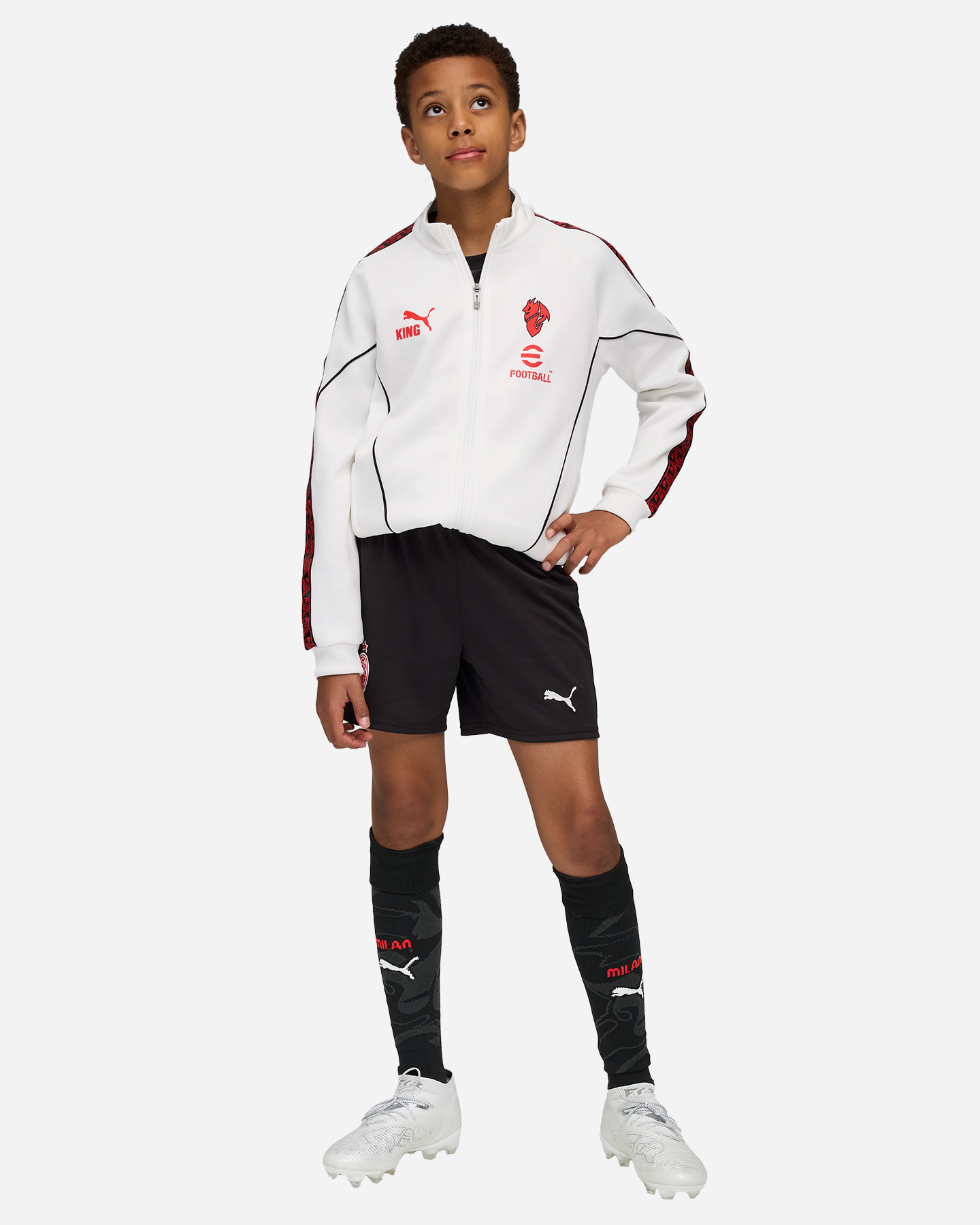 Abbigliamento calcio ufficiale PUMA MILAN KING PREMATCH 25-26 JR - Color mix - 4 | Cisalfa Sport