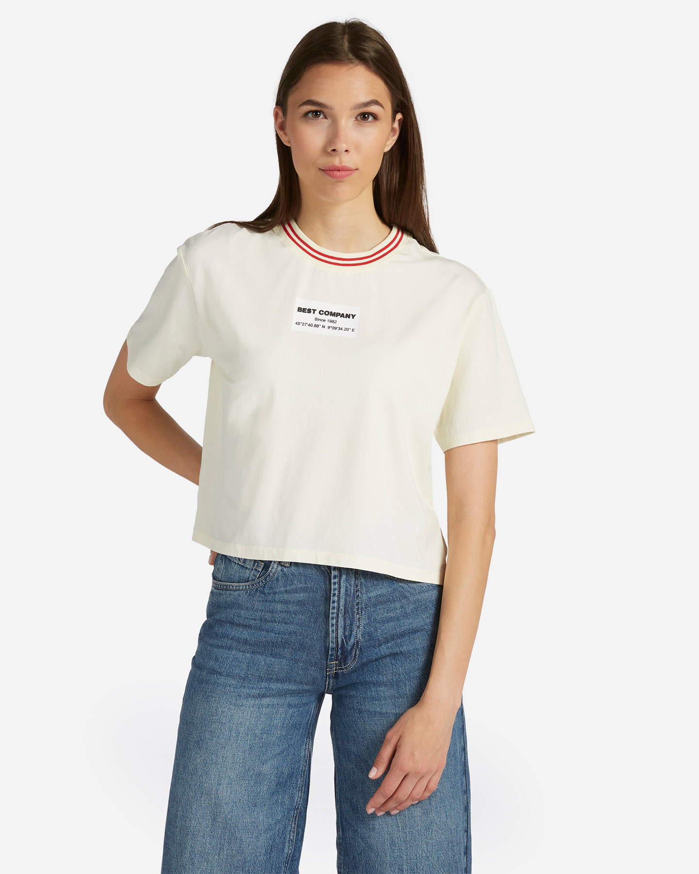 T-shirt BEST COMPANY NECK CONTRAST W - 0 | Cisalfa Sport