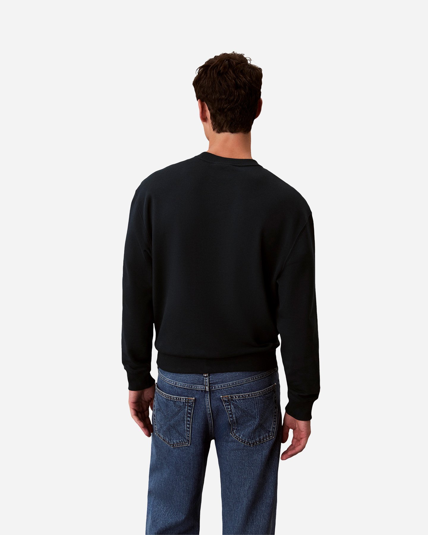 Felpa CALVIN KLEIN JEANS TERRY MONOGRAM M - Blu Navy - 3 | Cisalfa Sport