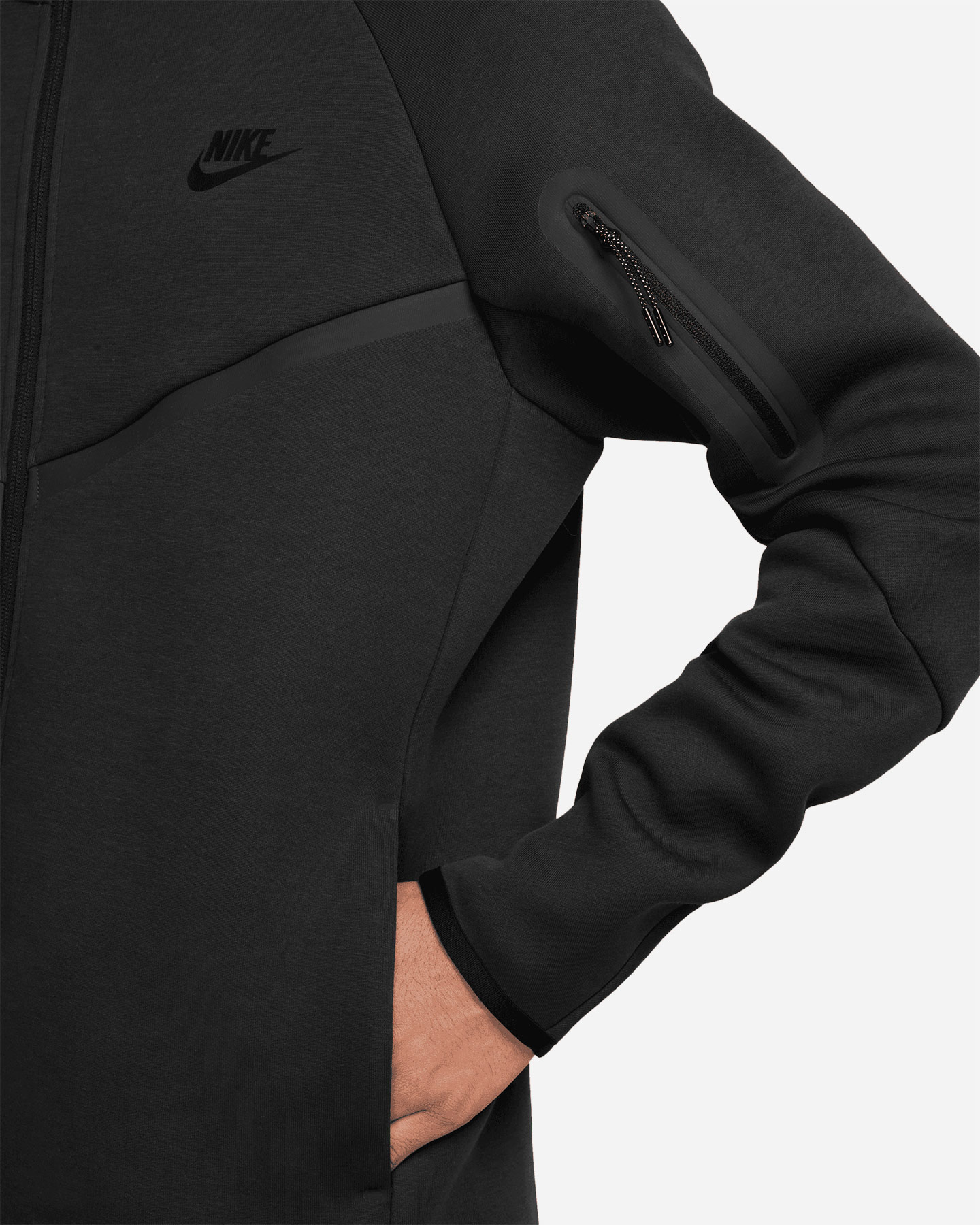 Felpa NIKE TECH FLEECE M - Nero - 2 | Cisalfa Sport