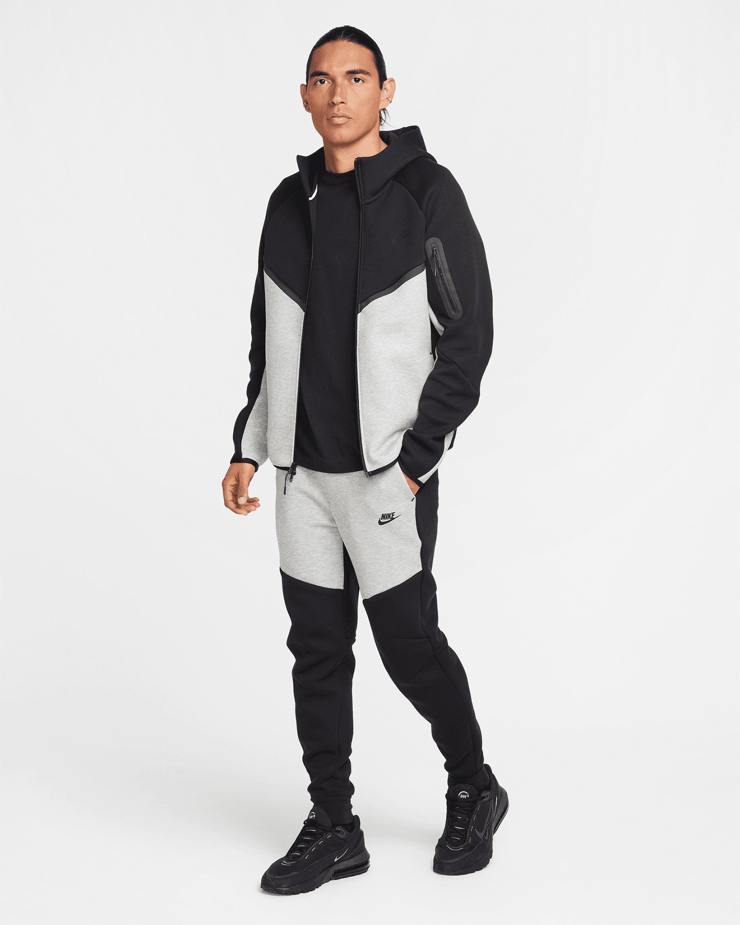 Felpa NIKE TECH FLEECE M - Nero - 2 | Cisalfa Sport