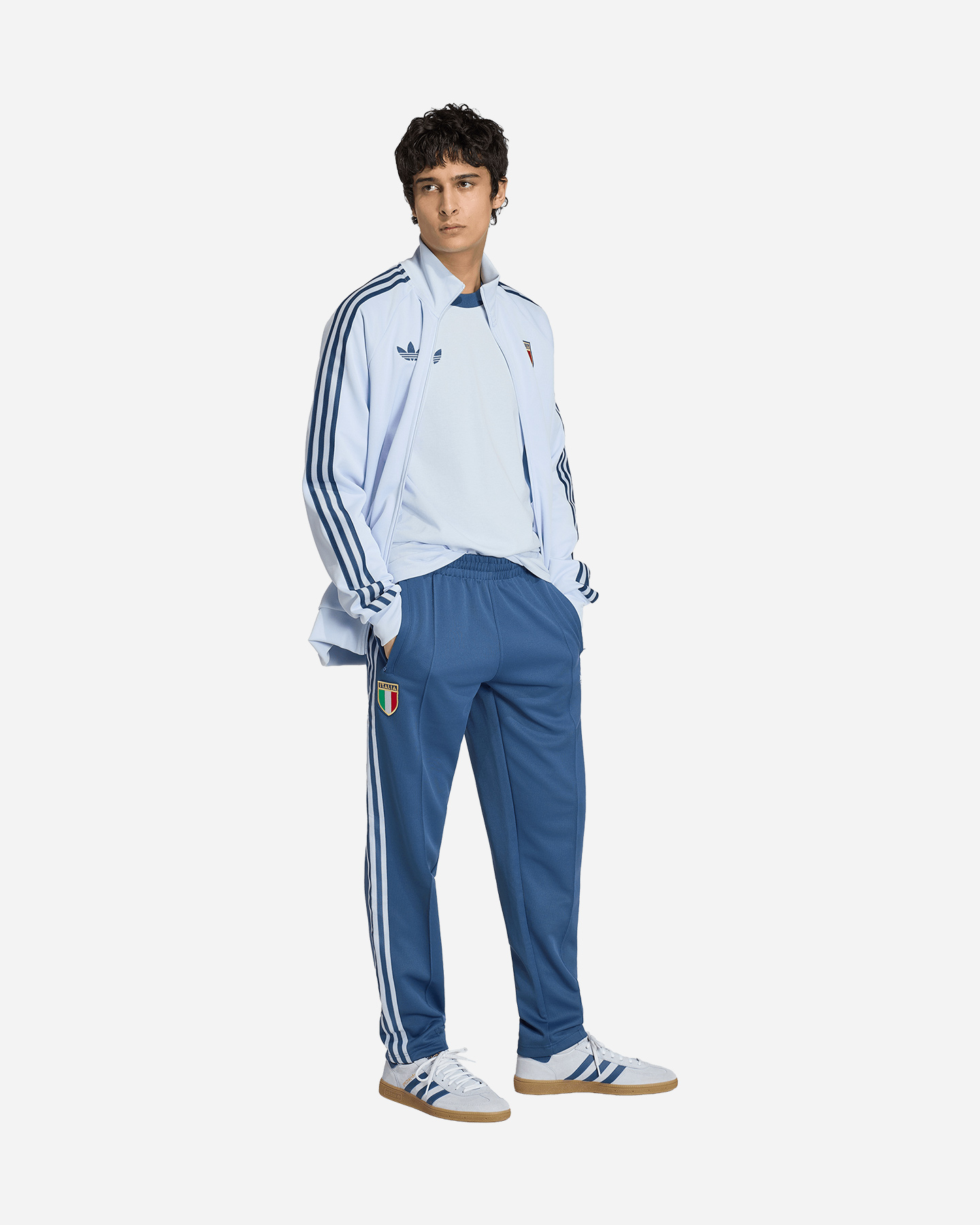 Pantalone ADIDAS ITALIA ORIGINALS M - Azzurro - 2 | Cisalfa Sport