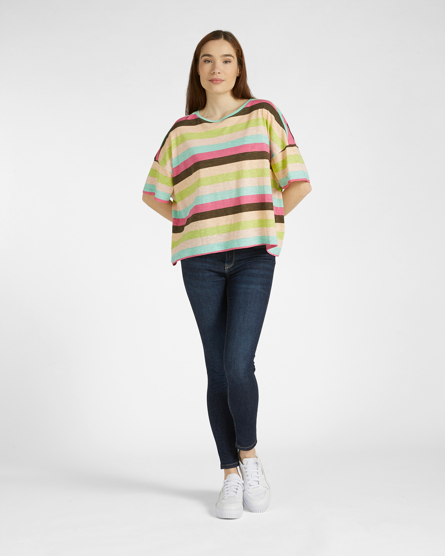 T-shirt MISTRAL MULTICOLOR STRIPES W - Color mix - 1 | Cisalfa Sport