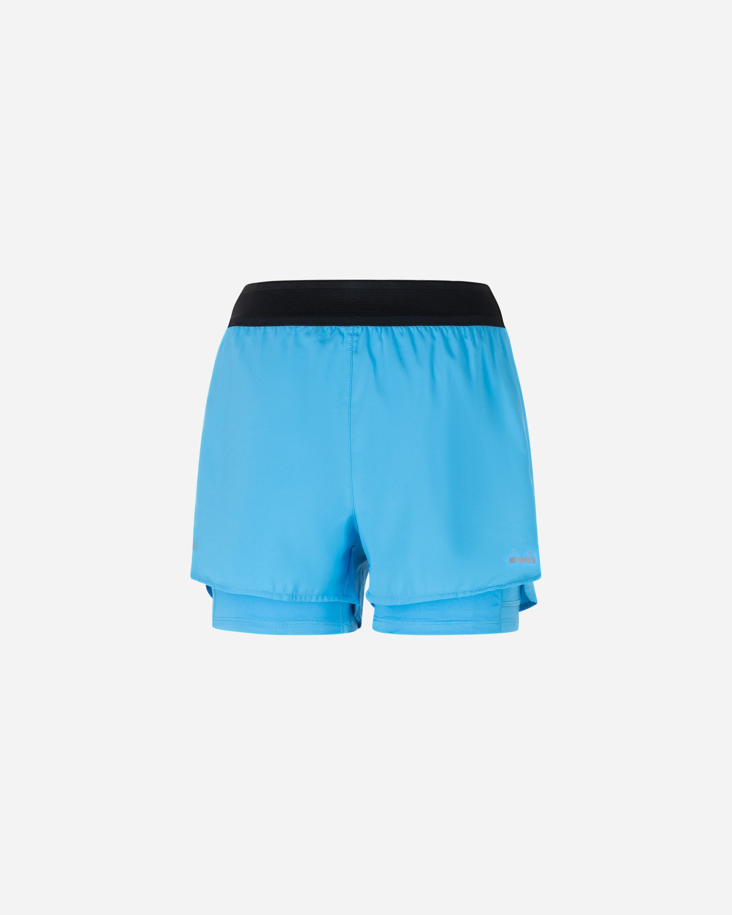 Short running DIADORA 2IN1 DOUBLE LAYER W - Blu - 0 | Cisalfa Sport