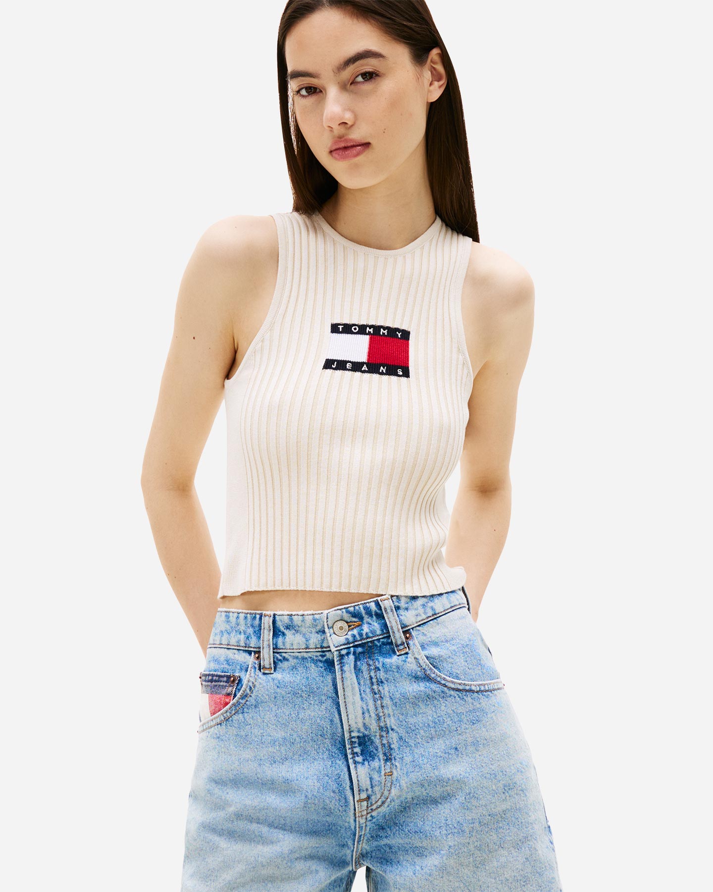 Canotta TOMMY HILFIGER FLAG W - Bianco - 3 | Cisalfa Sport