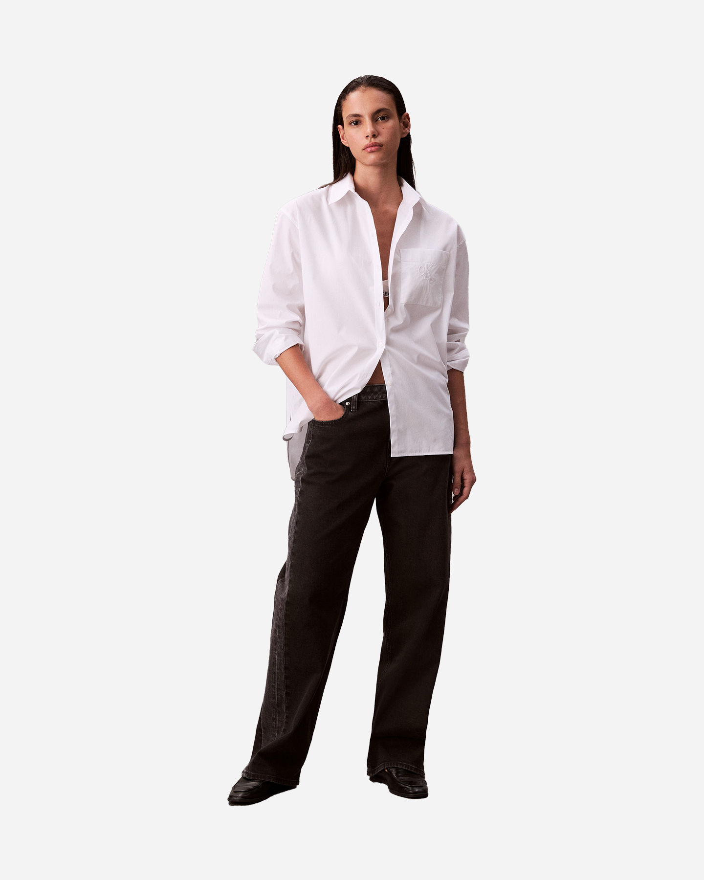 Camicia CALVIN KLEIN JEANS OVERSIZE W - Bianco - 2 | Cisalfa Sport