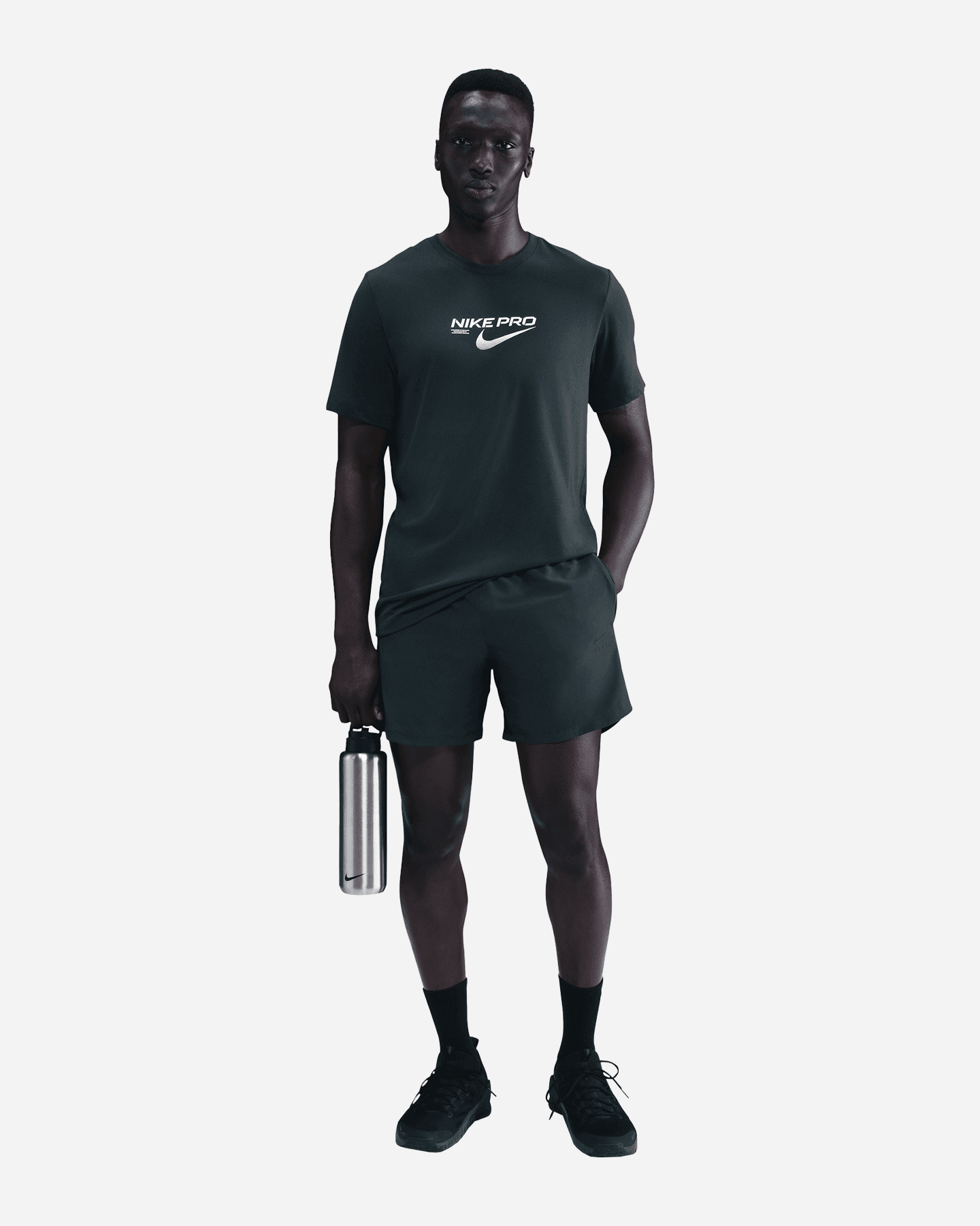 Pantalone training NIKE DRI FIT NK PRO 6IN M - Verde - 1 | Cisalfa Sport