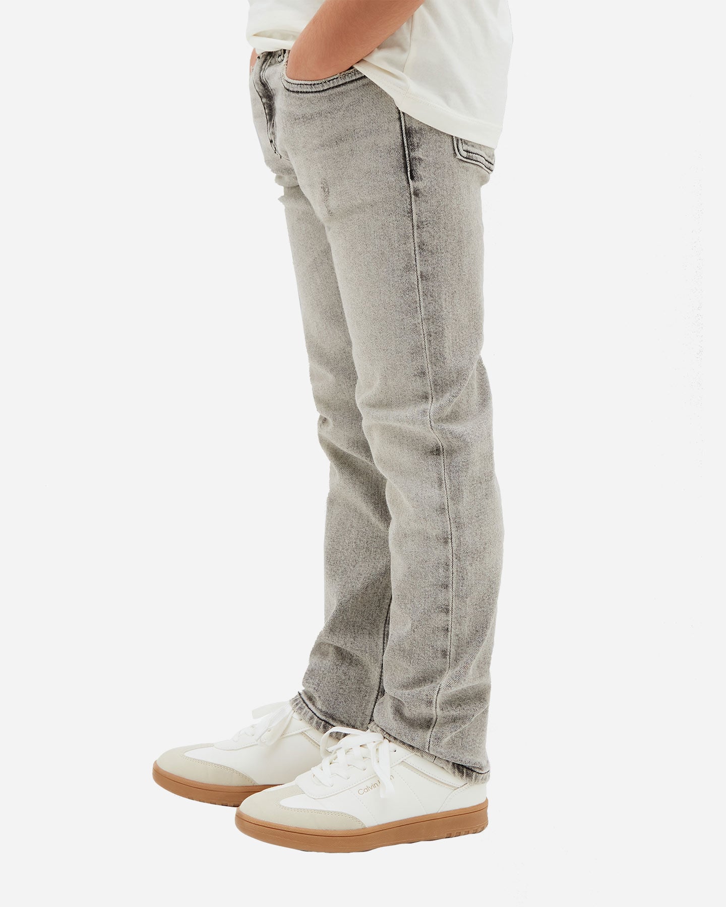 Jeans CALVIN KLEIN JEANS STONE JR - Grigio - 2 | Cisalfa Sport