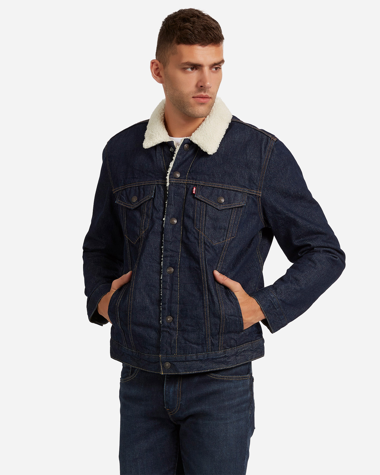 Giubbotto LEVI'S SHERPA TRUCKER JACKET M - Blu - 0 | Cisalfa Sport