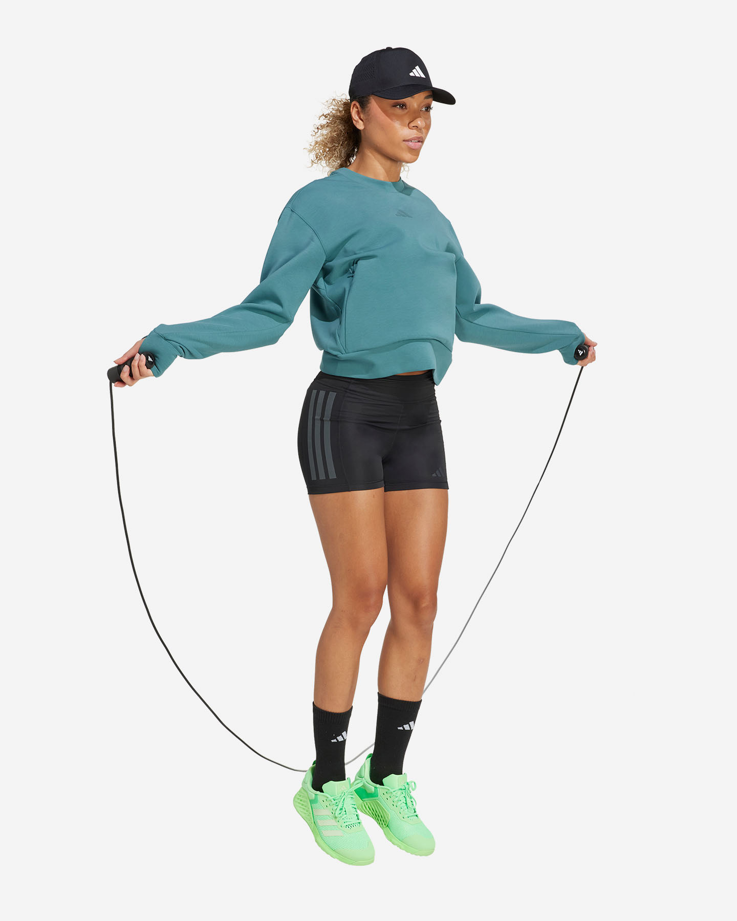 Felpa training ADIDAS CREW D4T W - Verde - 3 | Cisalfa Sport