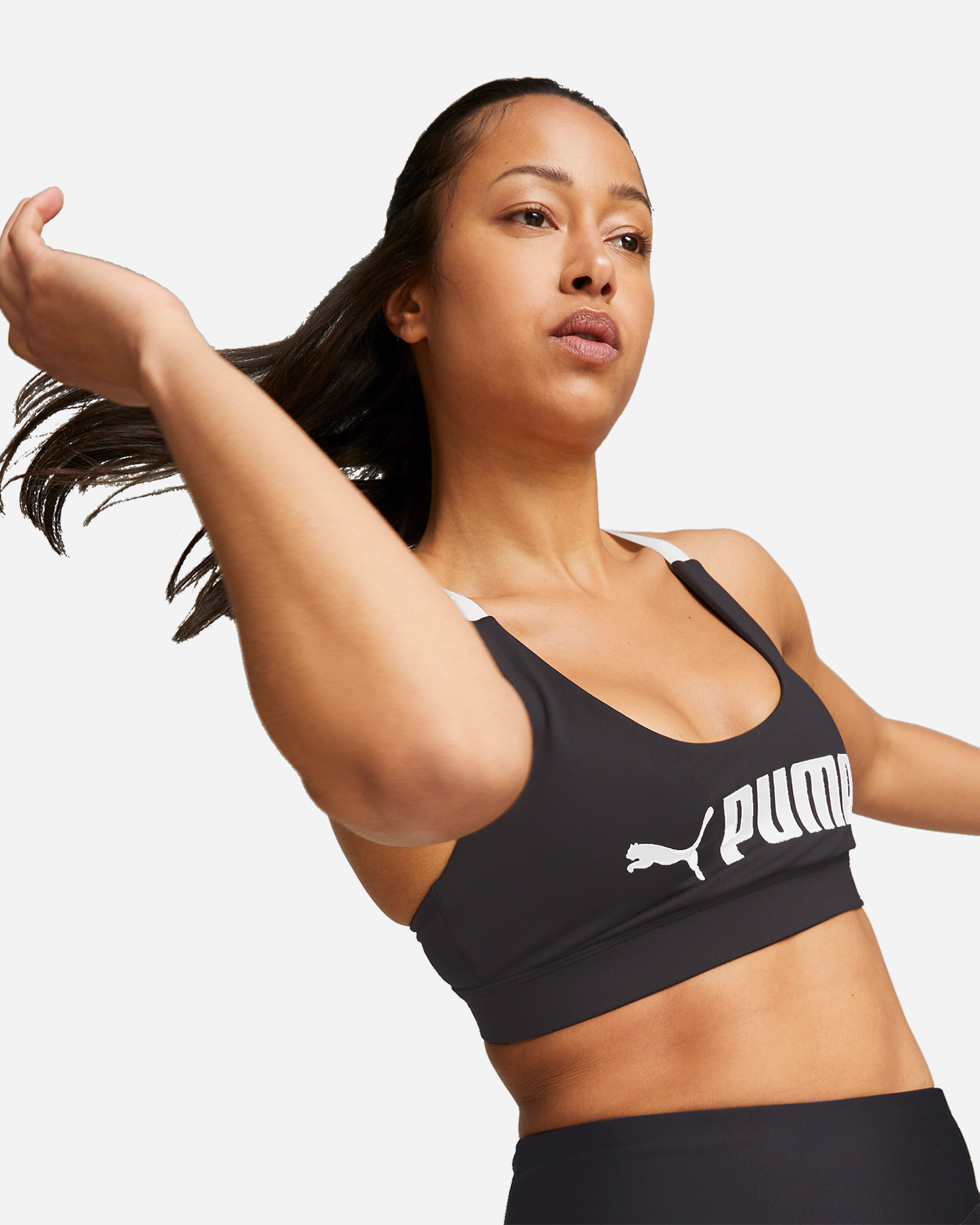 Bra training PUMA CROSSED ELASTIC BLOGO W - Nero - 3 | Cisalfa Sport