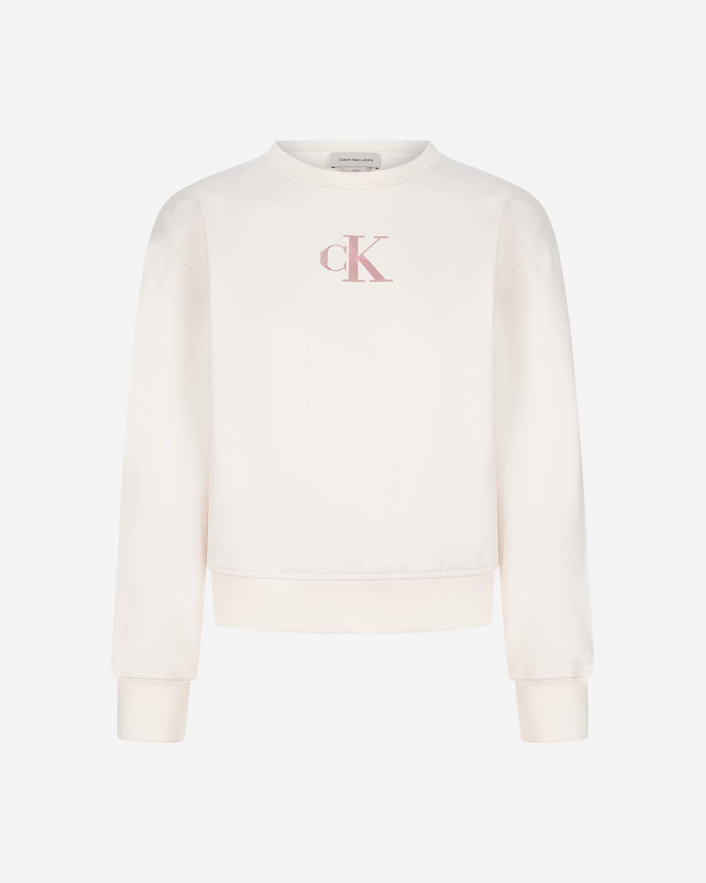 Felpa CALVIN KLEIN JEANS LOGO CLASSIC W - Bianco - 0 | Cisalfa Sport