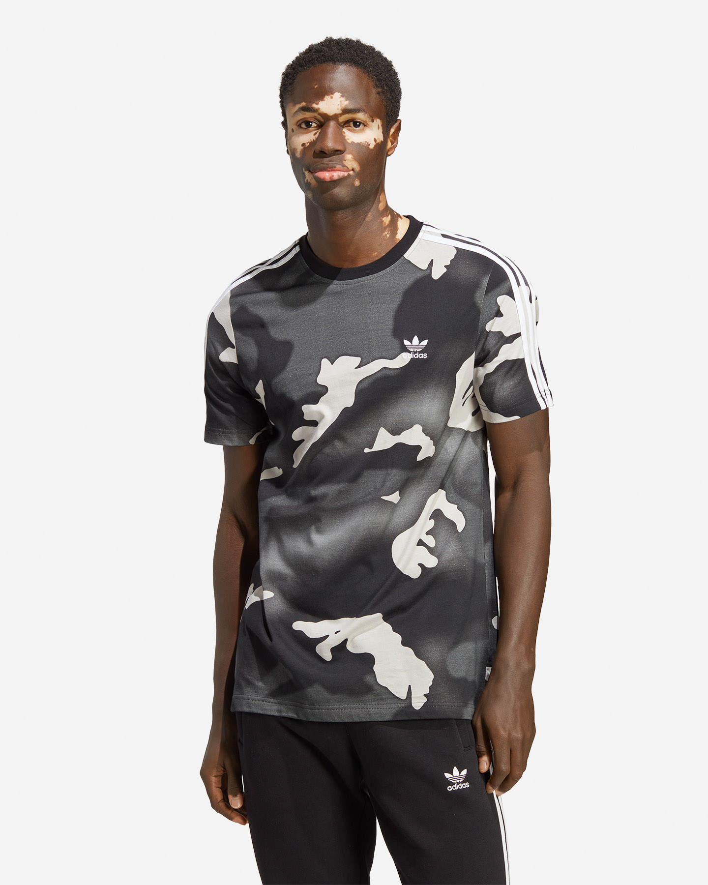 T-shirt ADIDAS CAMOU 3STRIPES M - Nero - 1 | Cisalfa Sport