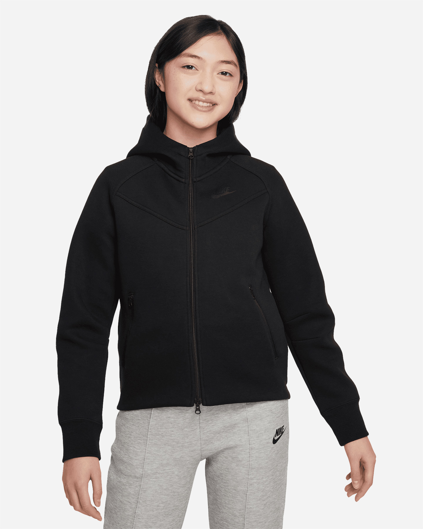 Felpa NIKE TECH FLEECE JR - Nero - 0 | Cisalfa Sport