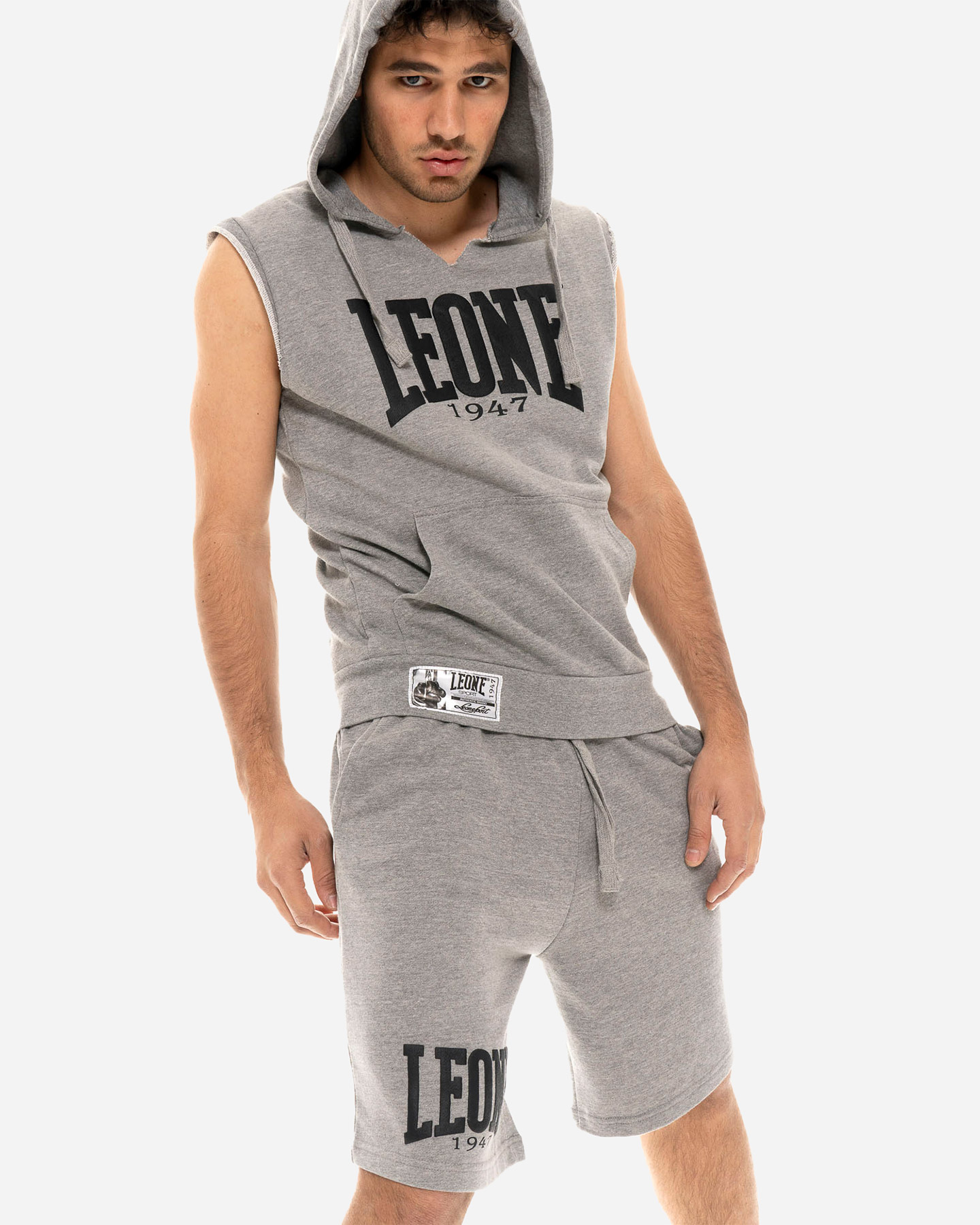 Pantaloncini LEONE BIG LOGO M - Grigio - 2 | Cisalfa Sport