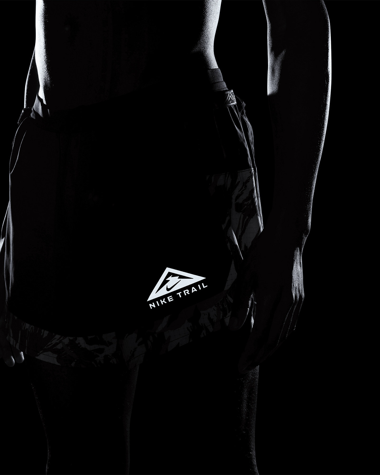 Short running NIKE DRI FIT TRAIL FLX STRIDE 5IN M - Nero - 5 | Cisalfa Sport