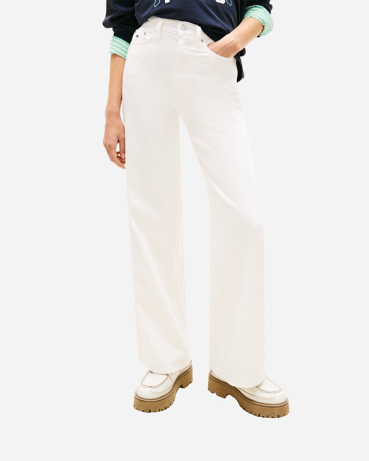 Jeans TOMMY HILFIGER CLAIRE HIGH RISE W - Bianco - 1 | Cisalfa Sport