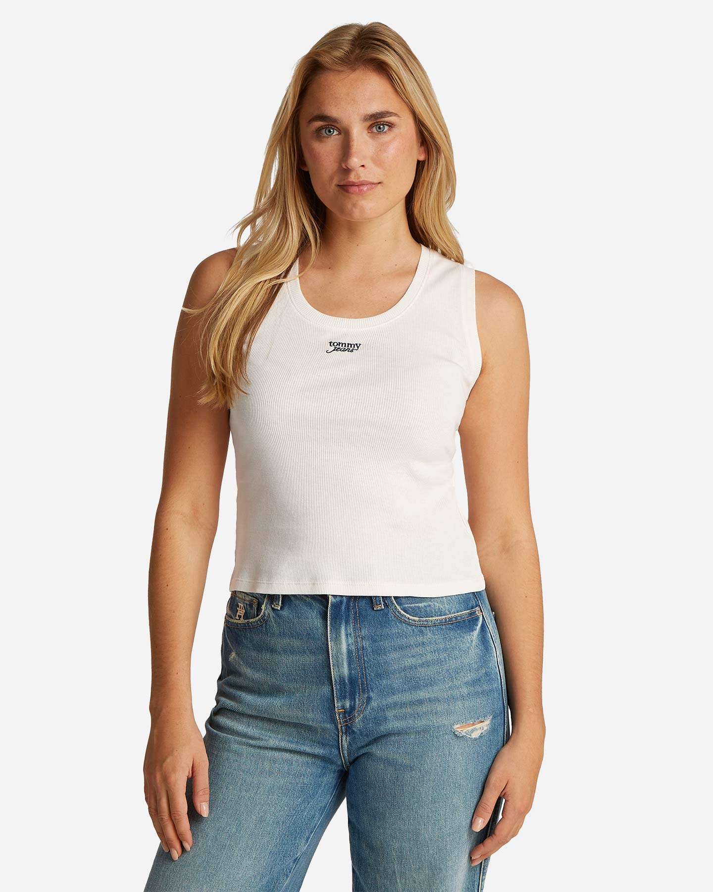 Canotta TOMMY HILFIGER SLIM SCRIPT RIB W - Bianco - 2 | Cisalfa Sport