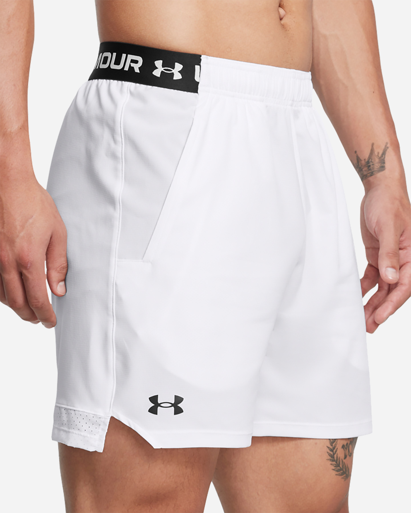Pantalone training UNDER ARMOUR VANISH WOVEN 6IN M - Bianco - 3 | Cisalfa Sport
