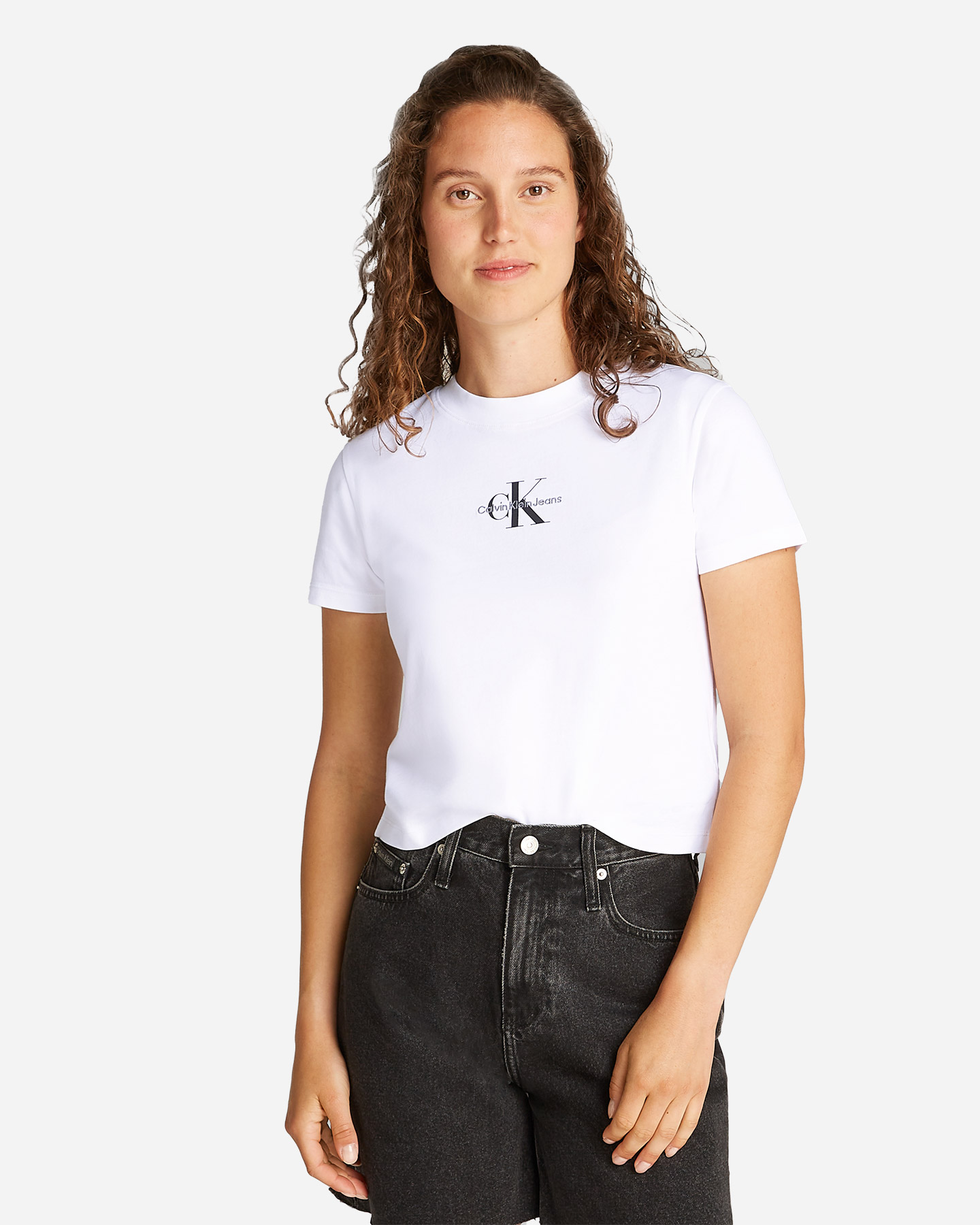 T-shirt CALVIN KLEIN JEANS SLIM MONOGRAM W - Bianco - 4 | Cisalfa Sport