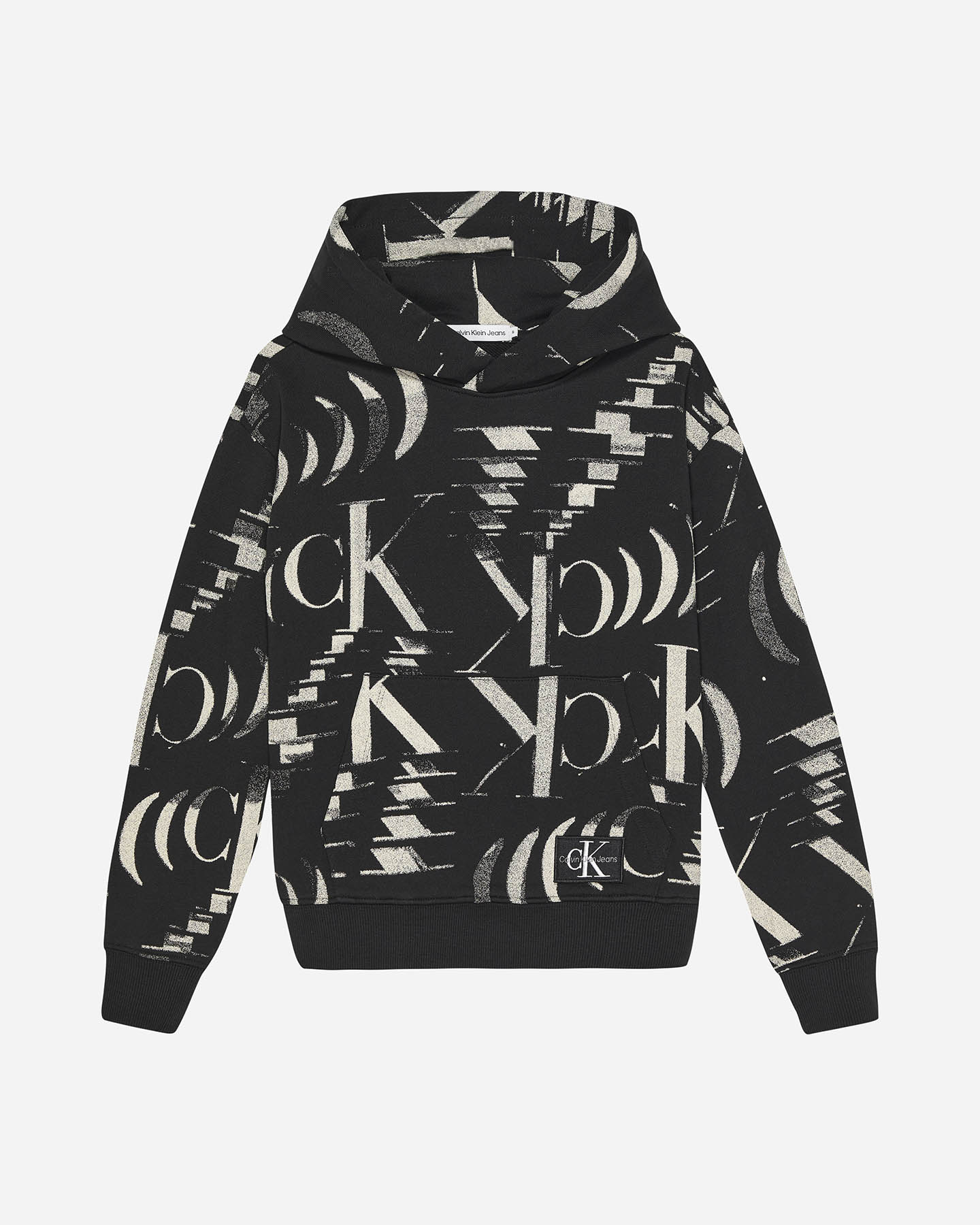 Felpa CALVIN KLEIN JEANS ALL OVER PRINTED JR - Nero - 0 | Cisalfa Sport